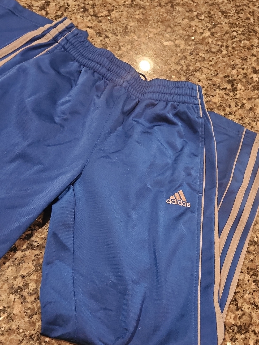 adidas Royal Blue Jogger Pants with Light Gray Stripes